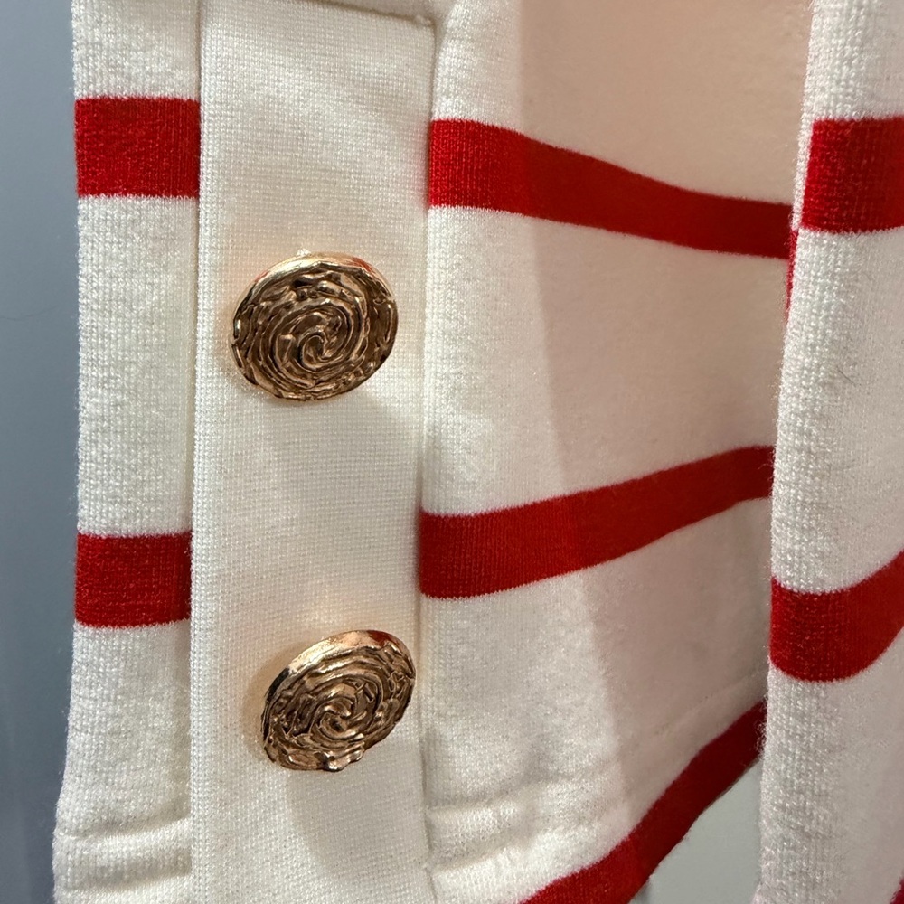 Haver + Blair (set of 2) Navy and cream & White and red Striped Tops - Picture 9 of 13